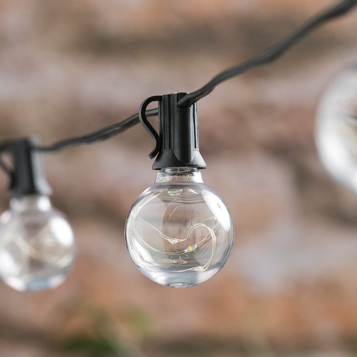 10 Globe Outdoor Solar Micro Festoon Lights