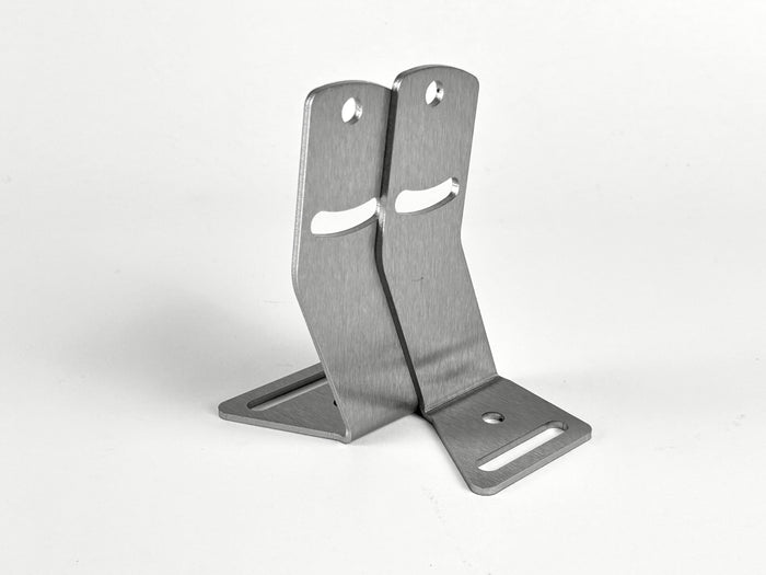 Double Row Light Bar - Tall Stainless Steel Brackets