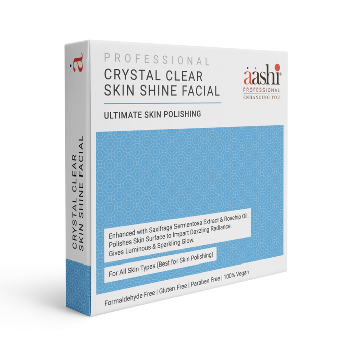 Aashi Crystal Clear Skin Shine Facial - Rejuvenating Treatment for All Skin Types with Rosehip Oil - SD Cosmetics Care