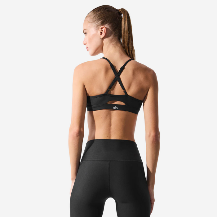 ALO YOGA AIRLIFT INTRIGUE BRA BLACK
