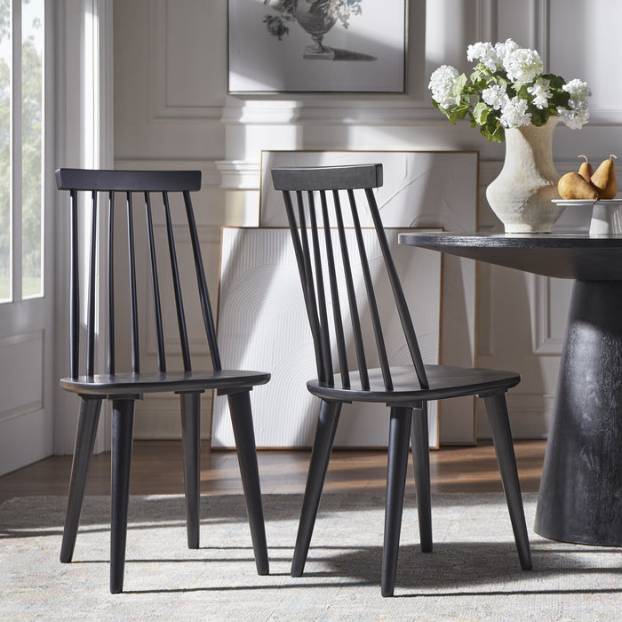 angelo:HOME Dining Chairs - Hermosa set of 2 (all black)