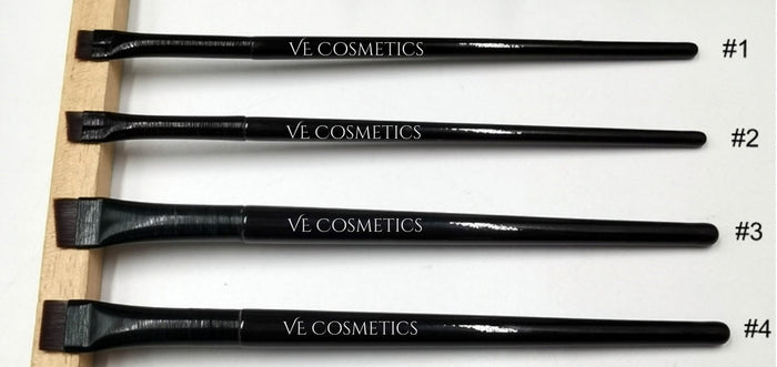 Makeup brush set for winged eyeliner and defined brows by VE Cosmetics