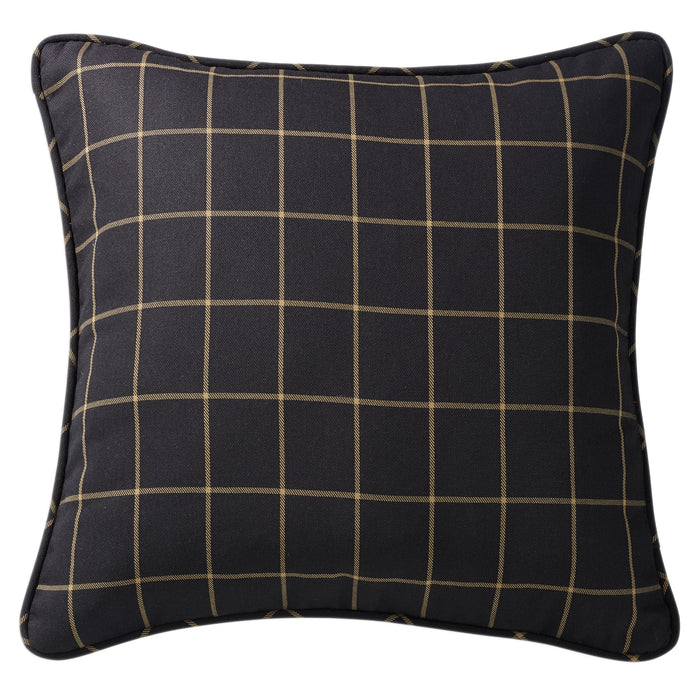 Ashbury Black Woven Tweed Euro Sham Euro Sham
