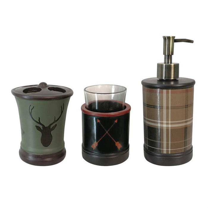 Aztec Bear 3PC Bath Countertop Accessory Set Bath Accent Set