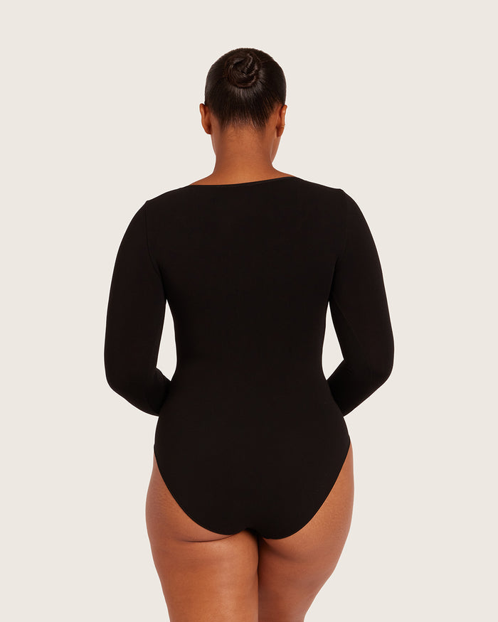 Base Layer Long Sleeve Bodysuit - Black