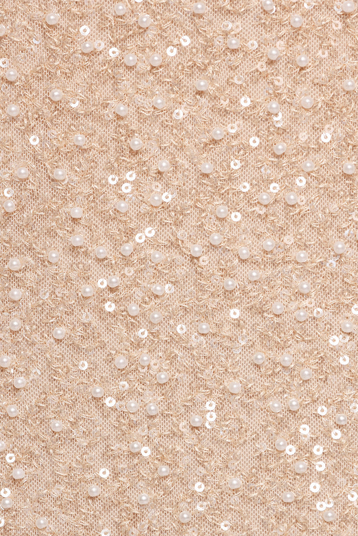 Petal and Pup USA BOTTOMS Briellia Sequin Midi Skirt - Champagne