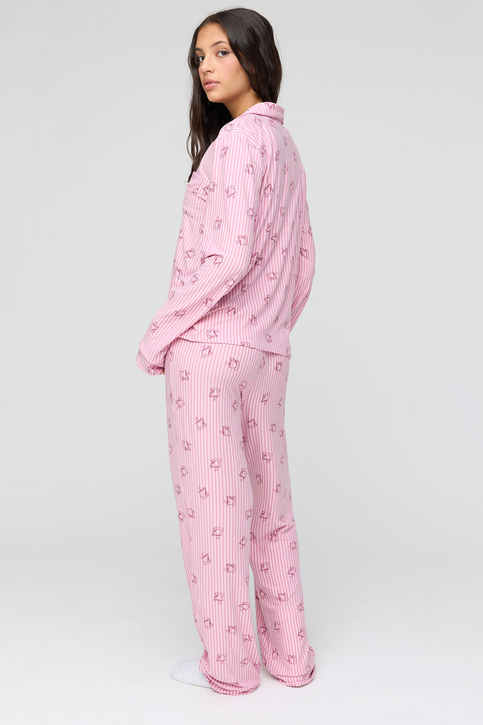 Button-Up Top & Pant Pajama Set