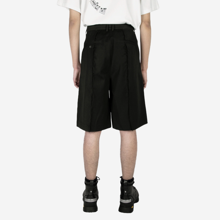 C2H4 STAFF UNIFORM RAW EDGE SHORTS