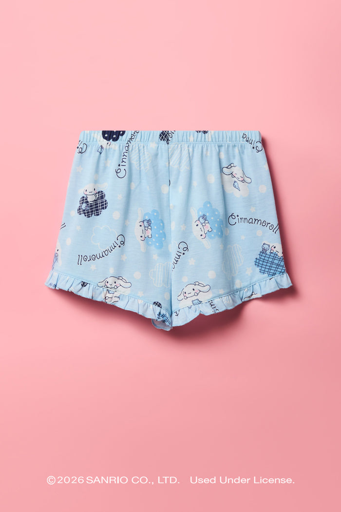 Cinnamoroll™ Girls Button-Up Top & Short Pajama Set