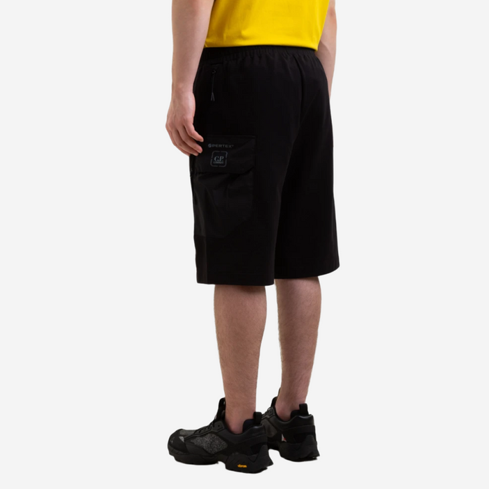 CP COMPANY METROPOLIS BLACK SHORTS