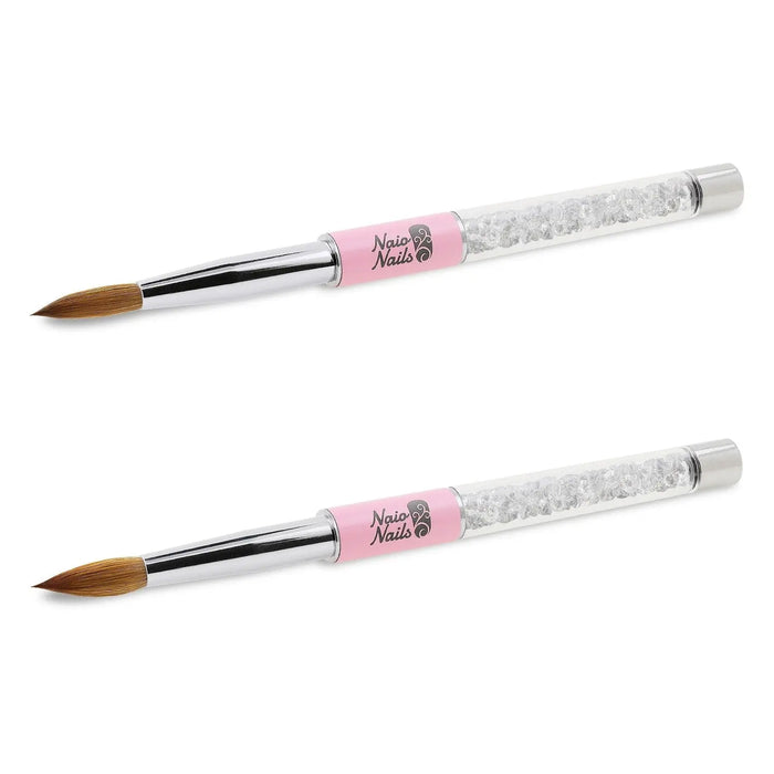 Crystal Kolinsky Acrylic Brush - Round - Size 8 Naio Nails