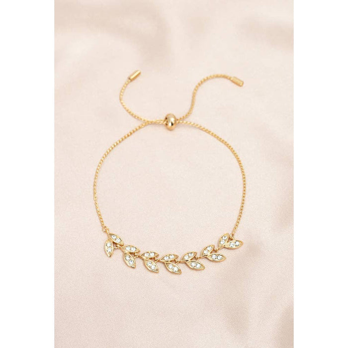 Crystal Vine Zircon and Gold Bracelet