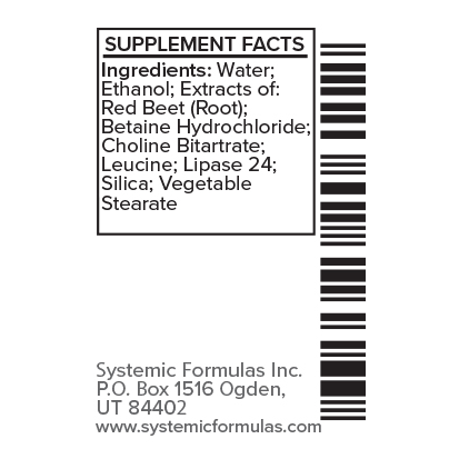 CXLb-Liver/Gall Bladder by Systemic Formulas β Supplement Facts