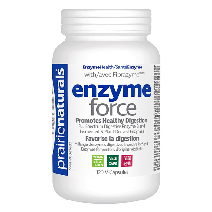 Bottle of Prairie Naturals Enzyme-Force 120 V-Capsules