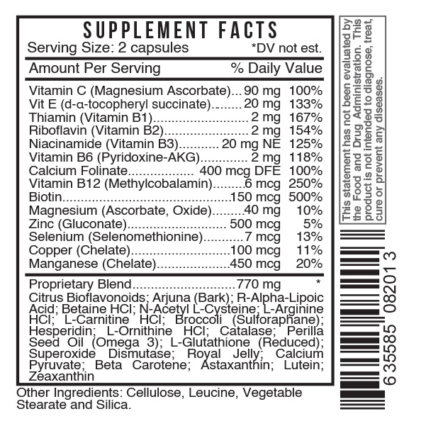 Epic by Systemic Formulas β Supplement Facts