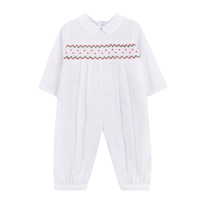 Feltman Holiday Wave Smocked Longall-White
