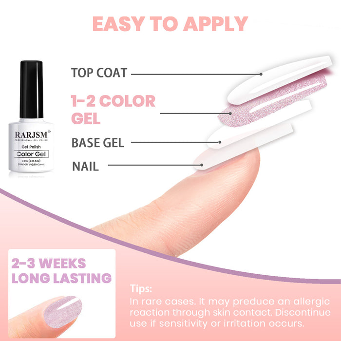 Rarjsm Velvet Cat Eye Gel Polish Kit | 7 Pcs Moonlit Melody $24.99