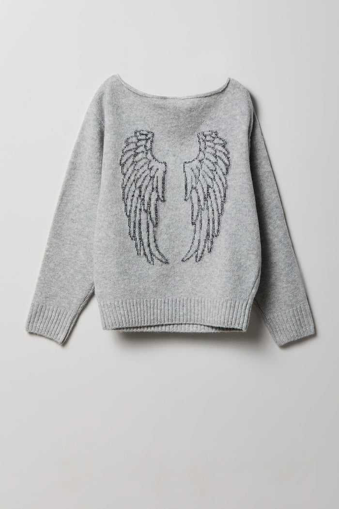 Girls Angel Mossy Knit Sweater