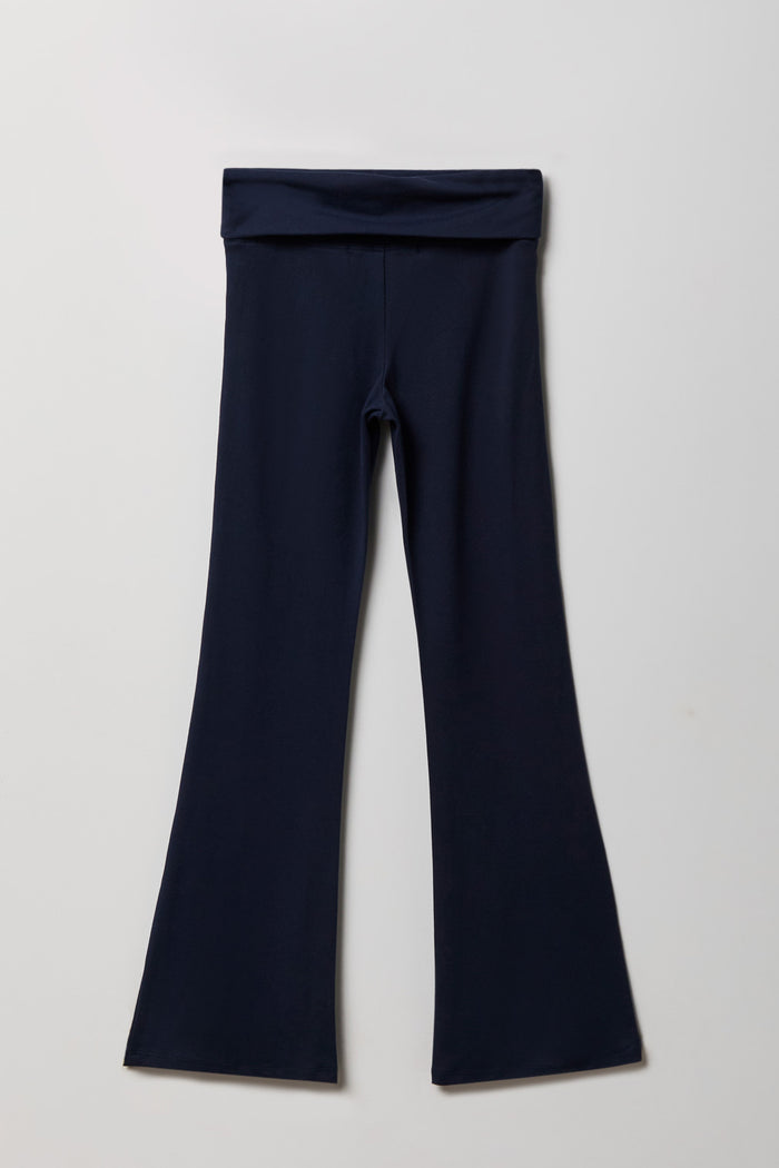 Girls Foldover Waist Flare Legging