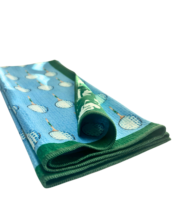 Golf Tee Time Double-Sided Tea Towel