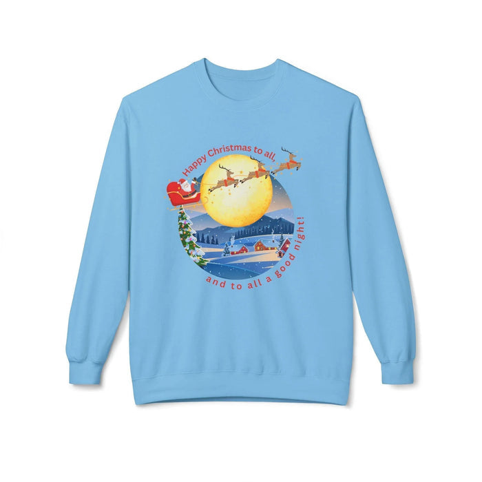 π
Happy Christmas to All! π Unisex Fleece Sweatshirt β¨ Wishing you a magical Christmas Eve! - Whippie's