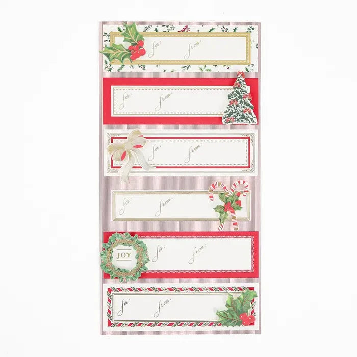Joyful Gingham Gift Labels - 24 Ct