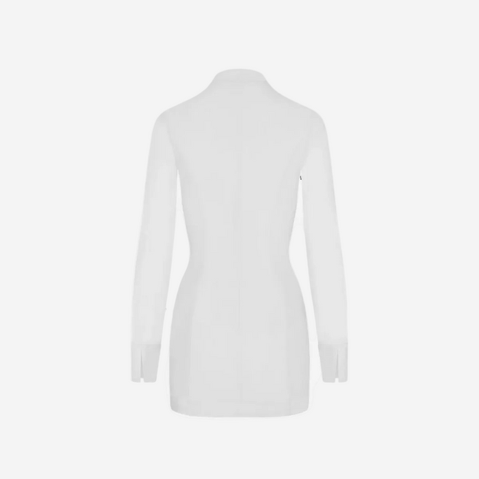 KHY POPLIN ZIP MINI DRESS WHITE