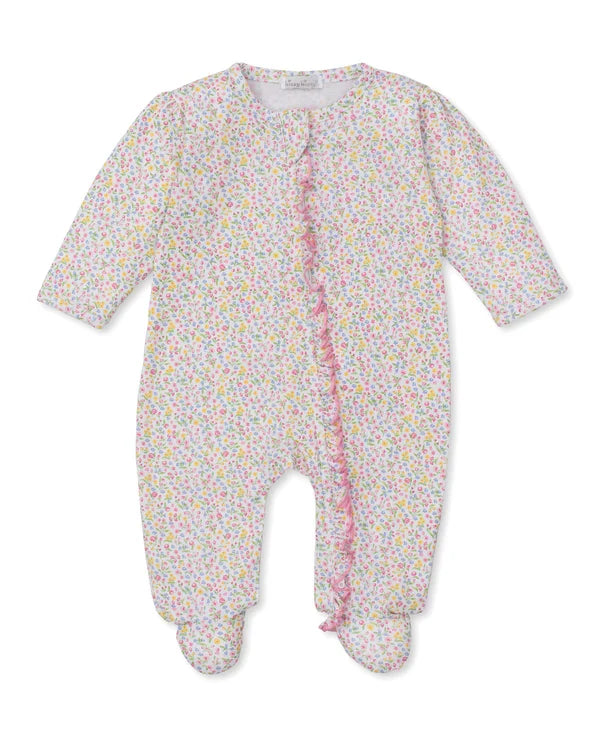 Kissy Kissy Garden Trellis Floral Zip Footie