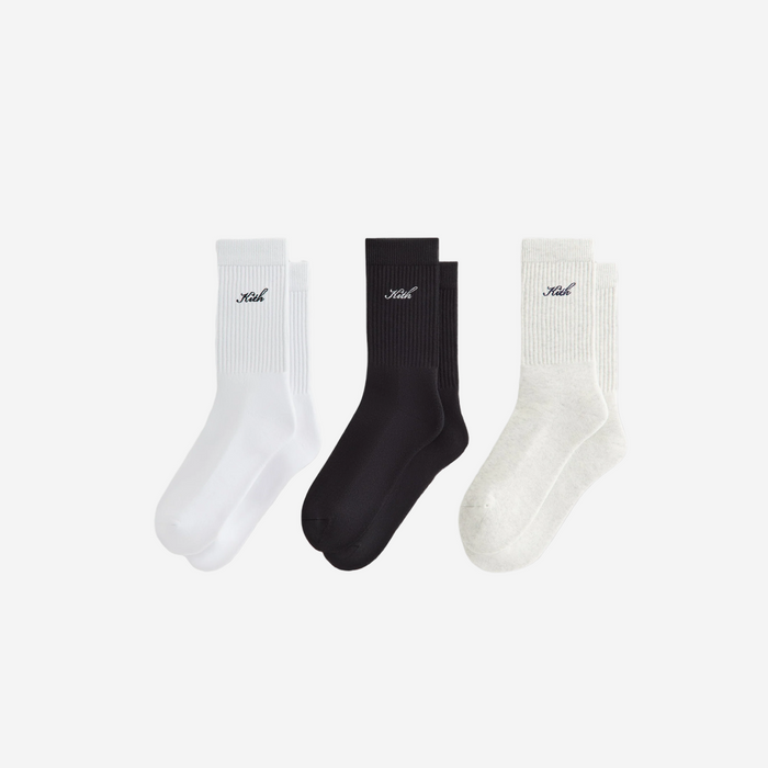 Kith 3-Pack Script Cotton Crew Socks - Multi