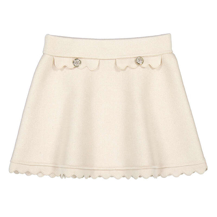 Mayoral Scallop Knit Skirt-Chickpea