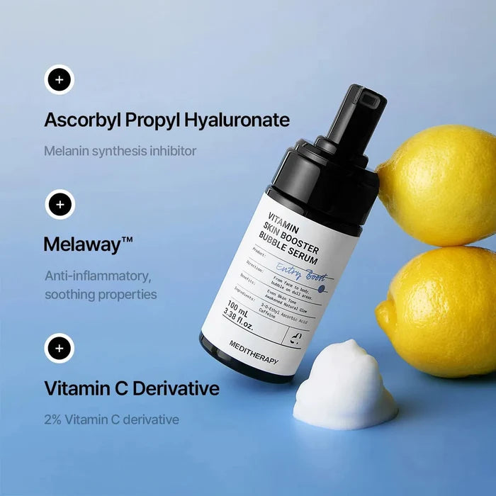 Meditherapy Vitamin Skin Booster Bubble Serum 100ml سيروم الفقاعات المعزز للبشرة بالفيتامينات من ميديثيرابي - Princess Cosmetics Qatar