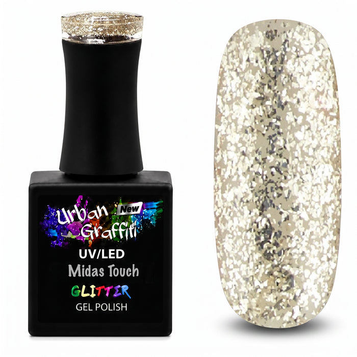 Midas Touch - UGGP-A0914 Urban Graffiti Gold Glitter Gel Polish 15ml