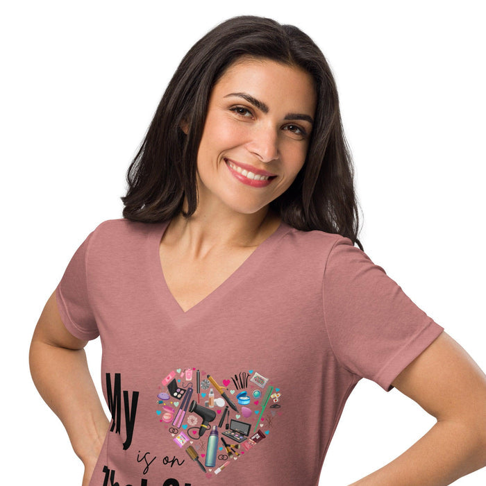 My Heart is on That Stage" Women's V-Neck Tee - A Dance Mom's Essentials! πβ¨ - Whippie's