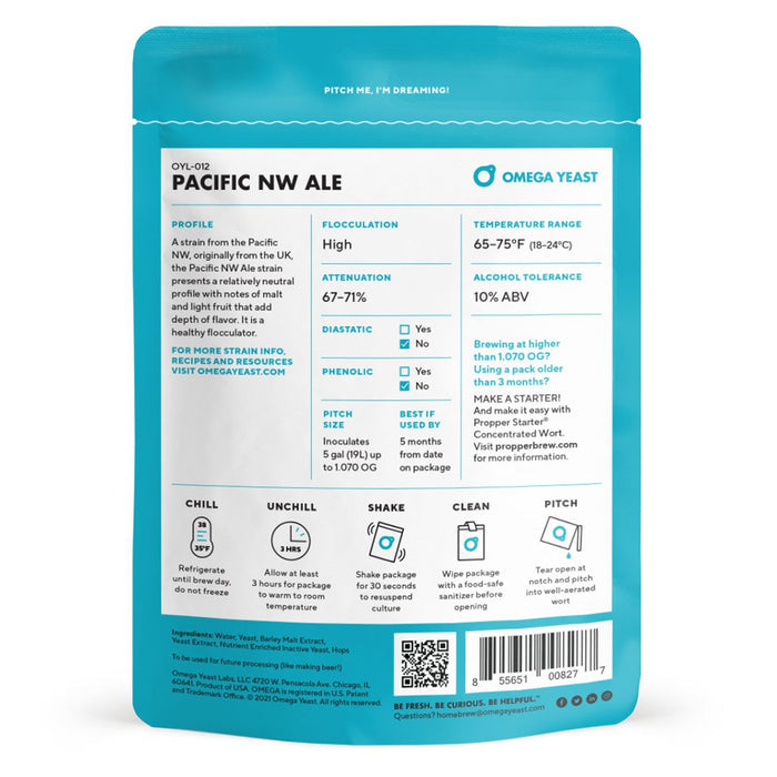 Omega Yeast OYL-012 - Pacific NW Ale Back