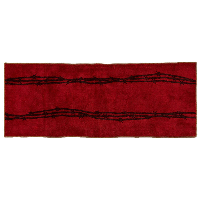 Red Barbwire Kitchen/Bath Rug Bath or Kitchen Rug