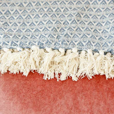 Sky Cotton Yarn Throw
