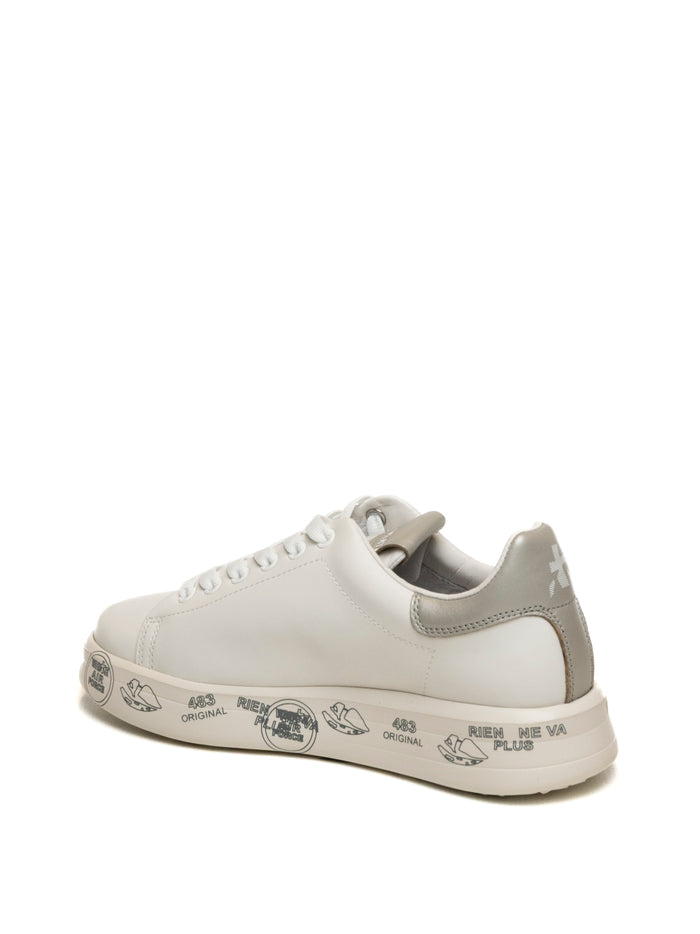 PREMIATA Sneaker belle pelle bianco/argento BELLE PELLE-747
