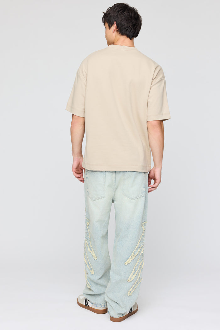 Star Applique Baggy Jean