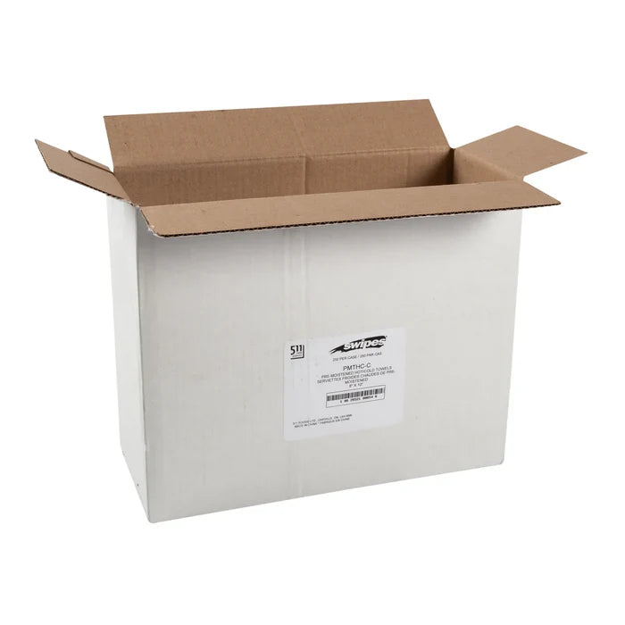 Swipes 8" x 10" Pre-Moistened Towel Hot Cold, 250/Case - PMTHC-C