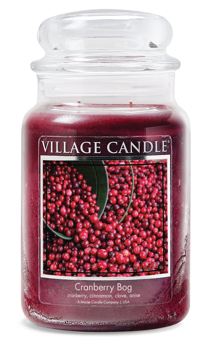Village Candle - Cranberry Bog - Large Glass Dome