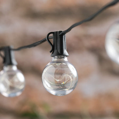 10 Globe Outdoor Solar Micro Festoon Lights