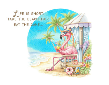 1192. Life is Short, Take the Beach Trip! Shoulder Tote Bag - FREE Shipping! - Whippie's