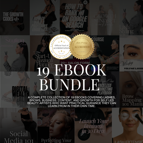 19 Lash, Brow & Business Ebooks Bundle