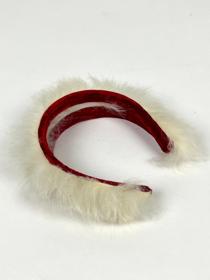 1950s Child’s Rabbit Fur & Velvet Headband