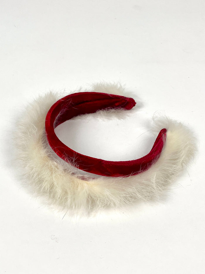 1950s Child’s Rabbit Fur & Velvet Headband