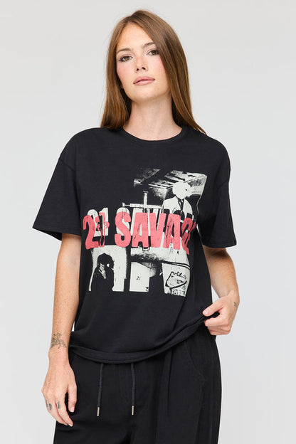21 Savage Graphic Boyfriend T-Shirt