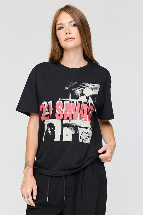21 Savage Graphic Boyfriend T-Shirt