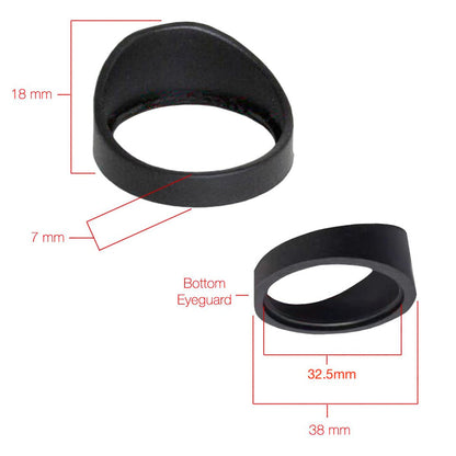 33mm Rubber Eye Cups, Microscope Eye Guards (Pair)