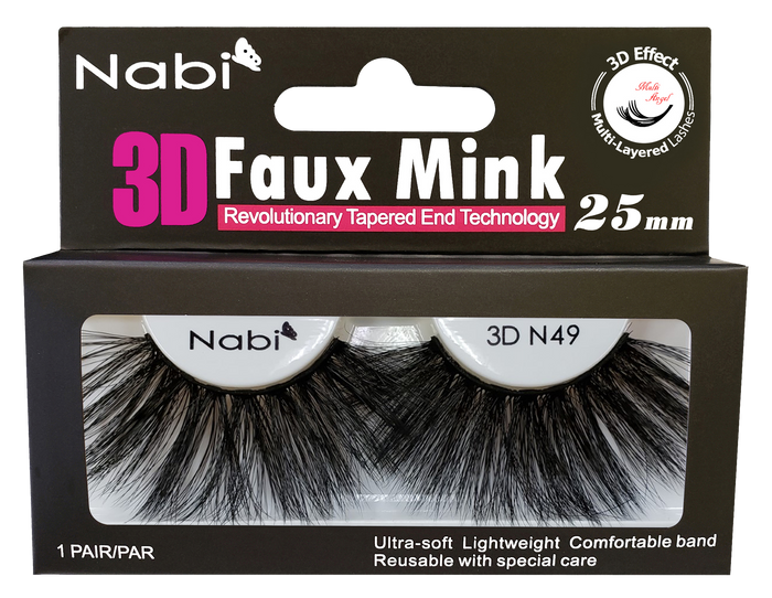 3D N49 - Nabi 3D Faux Mink Eyelash 25mm