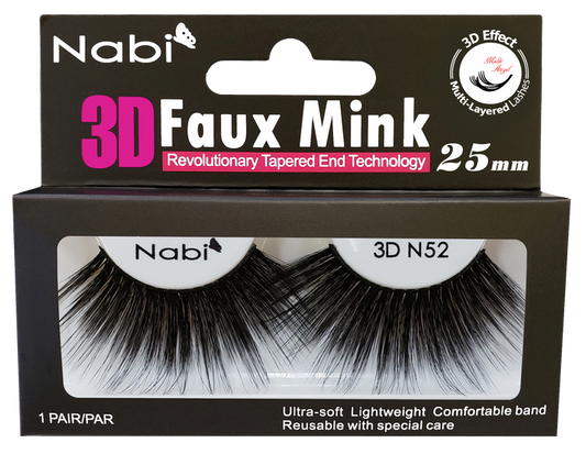 3D N52 - Nabi 3D Faux Mink Eyelash 25mm